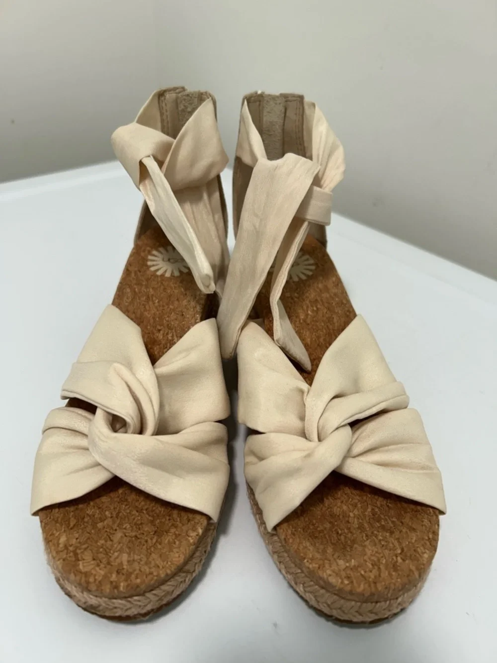UGG Cream Espadrille Wedge Sandals